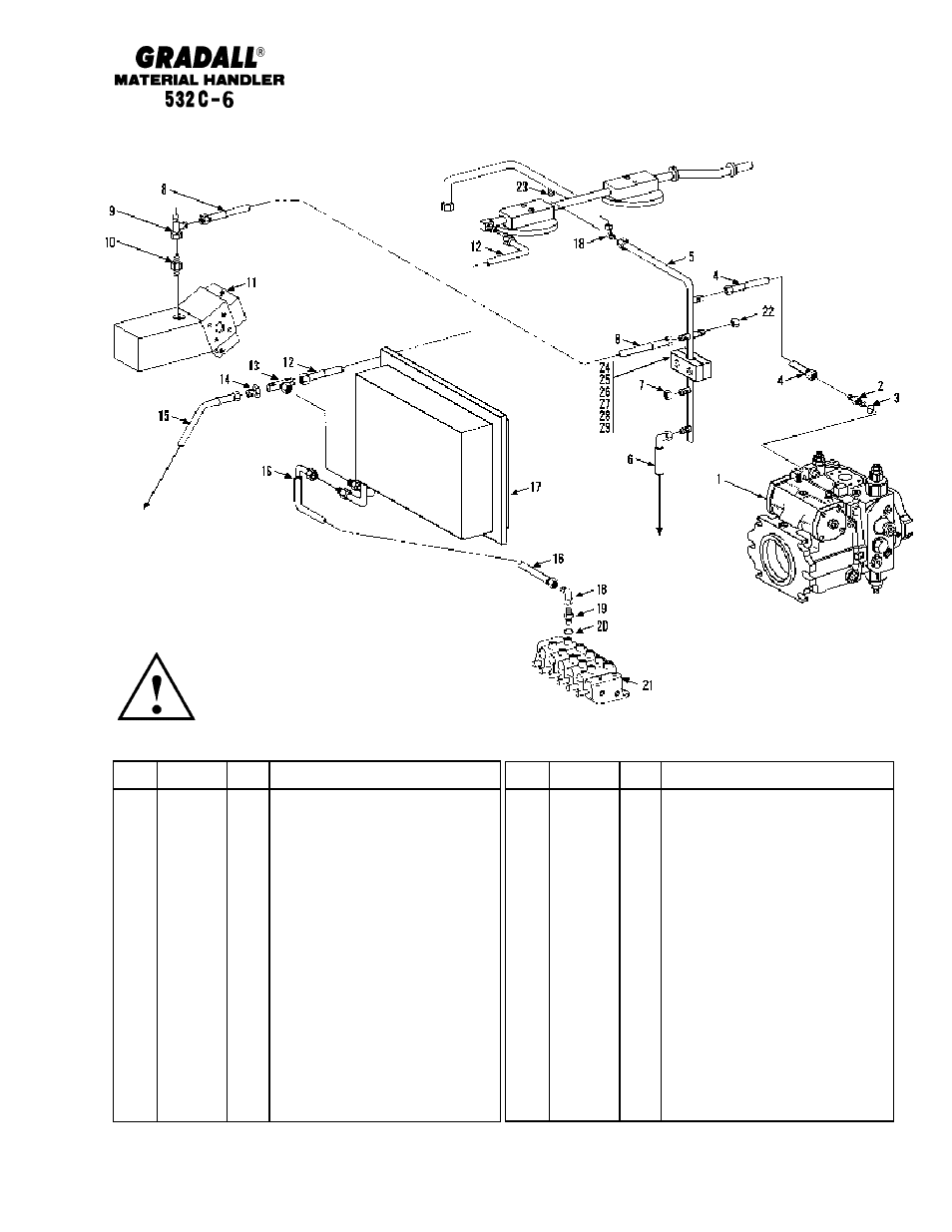 Hydraulic circuits dump circuit (532c-6) | Gradall 534C-6 Parts Manual User Manual | Page 167 / 380