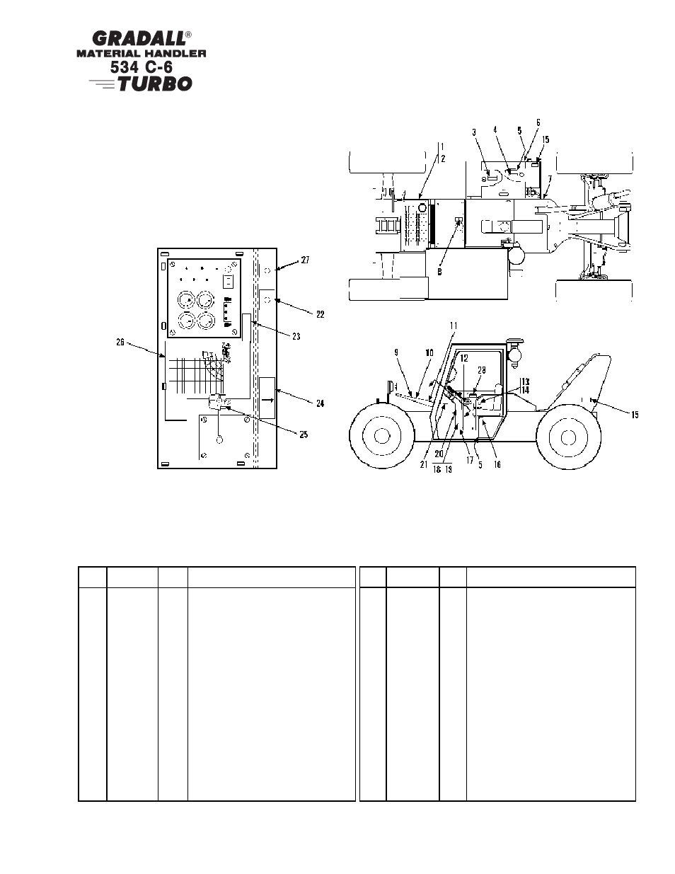Miscellaneous frame decals (534c-6 turbo) | Gradall 534C-6 Parts Manual User Manual | Page 280 / 380