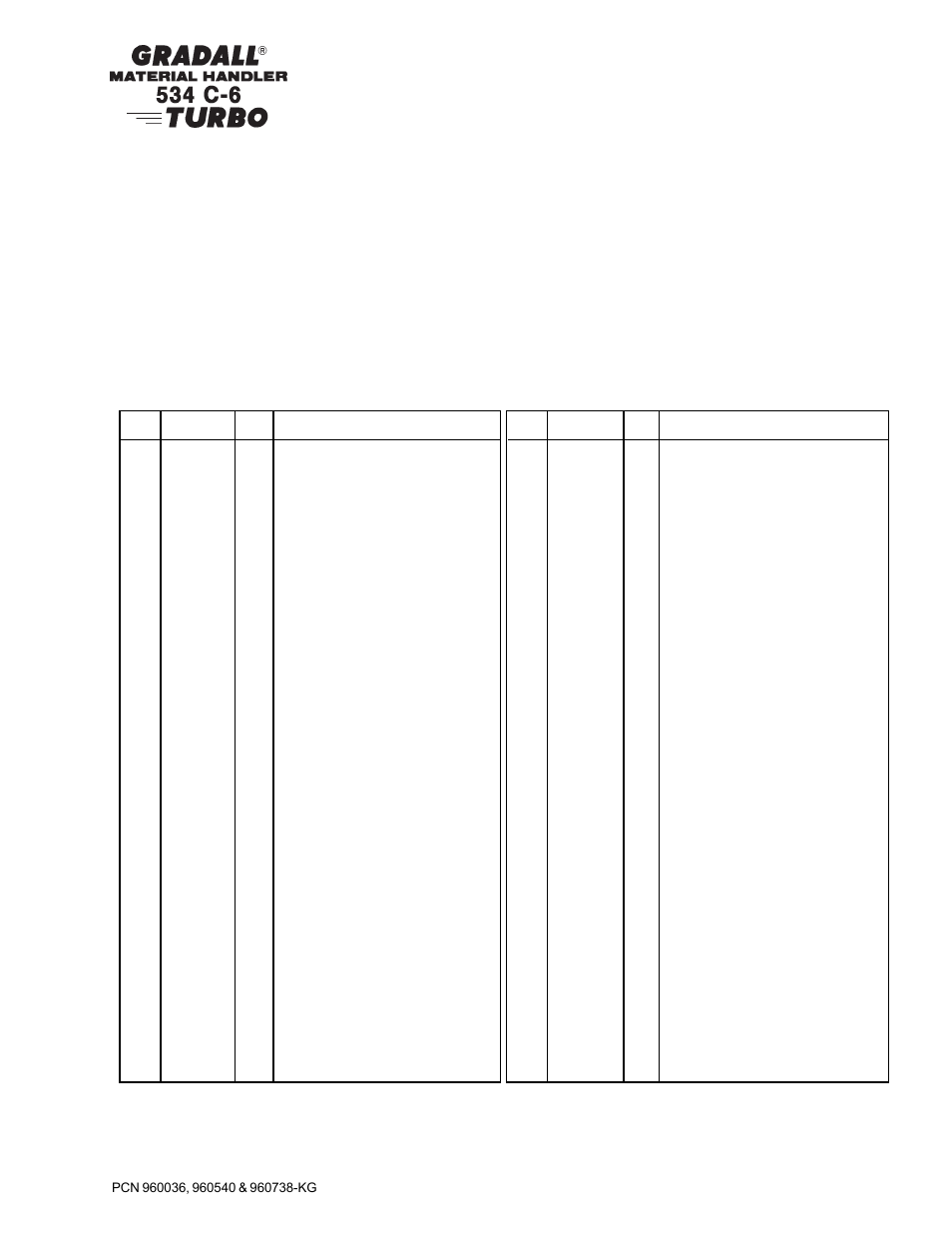 Gradall 534C-6 Parts Manual User Manual | Page 40 / 380