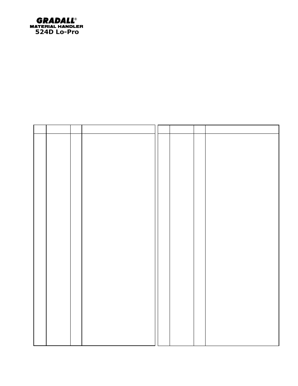 Gradall 524D LoPro User Manual | Page 54 / 166