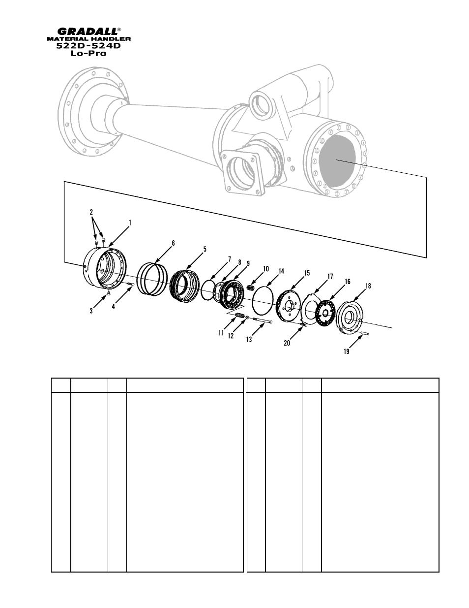 Drive train brake assembly | Gradall 524D LoPro User Manual | Page 66 / 166