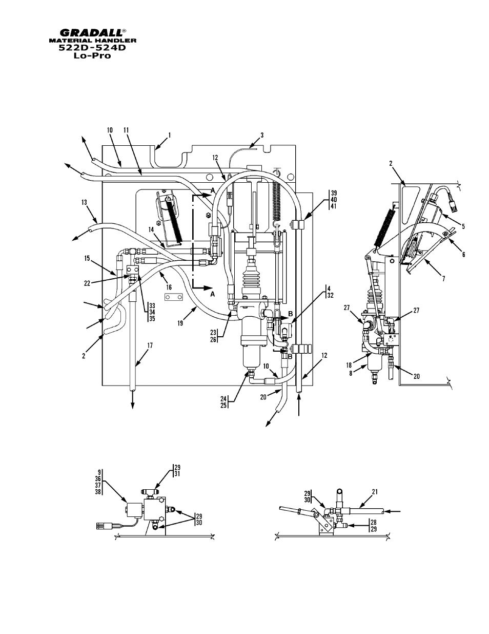 Controls floorplate components | Gradall 524D LoPro User Manual | Page 74 / 166