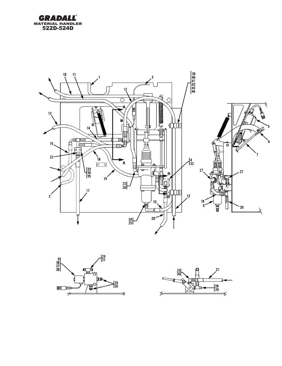 Controls floorplate components | Gradall 524D User Manual | Page 100 / 225