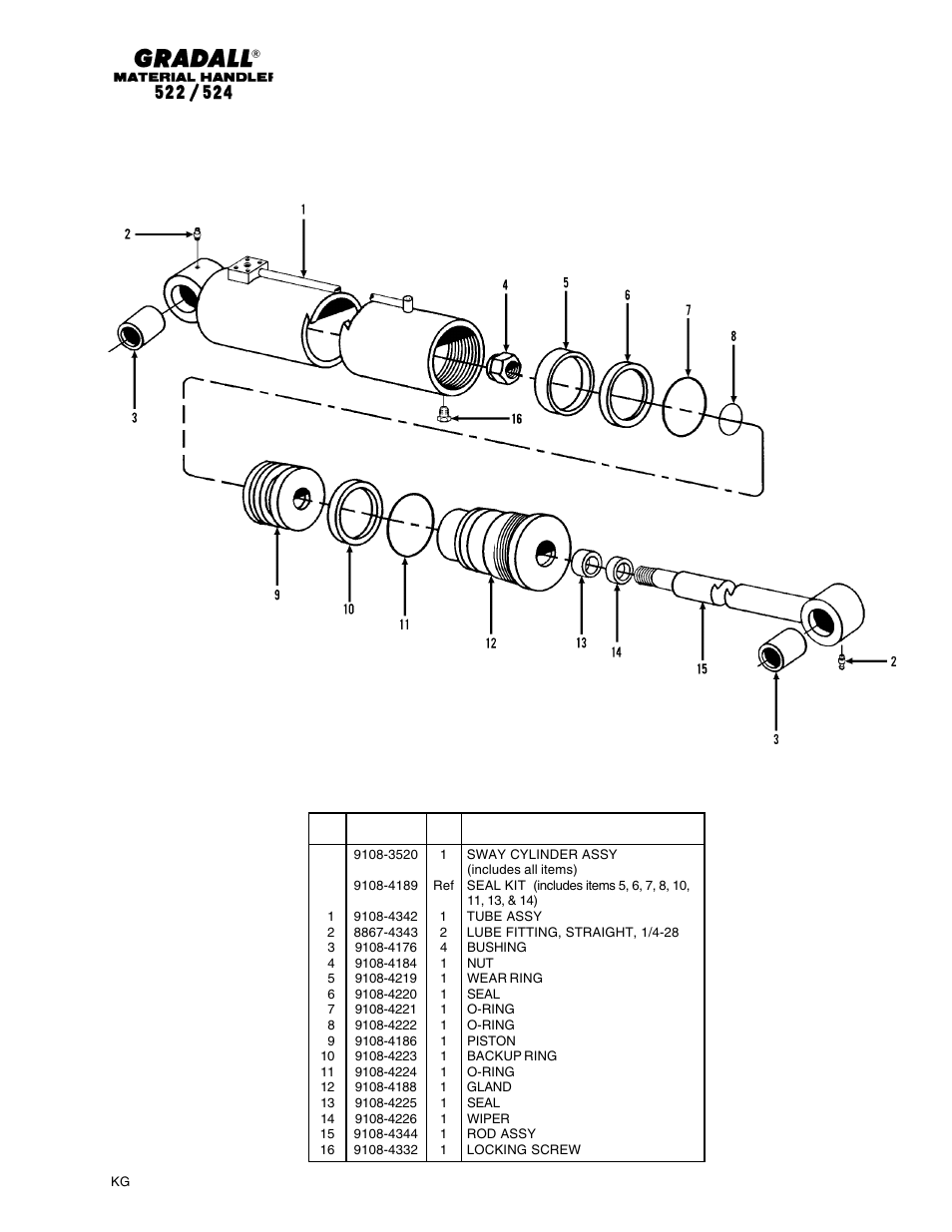 Gradall 524 Parts Manual User Manual | Page 165 / 312