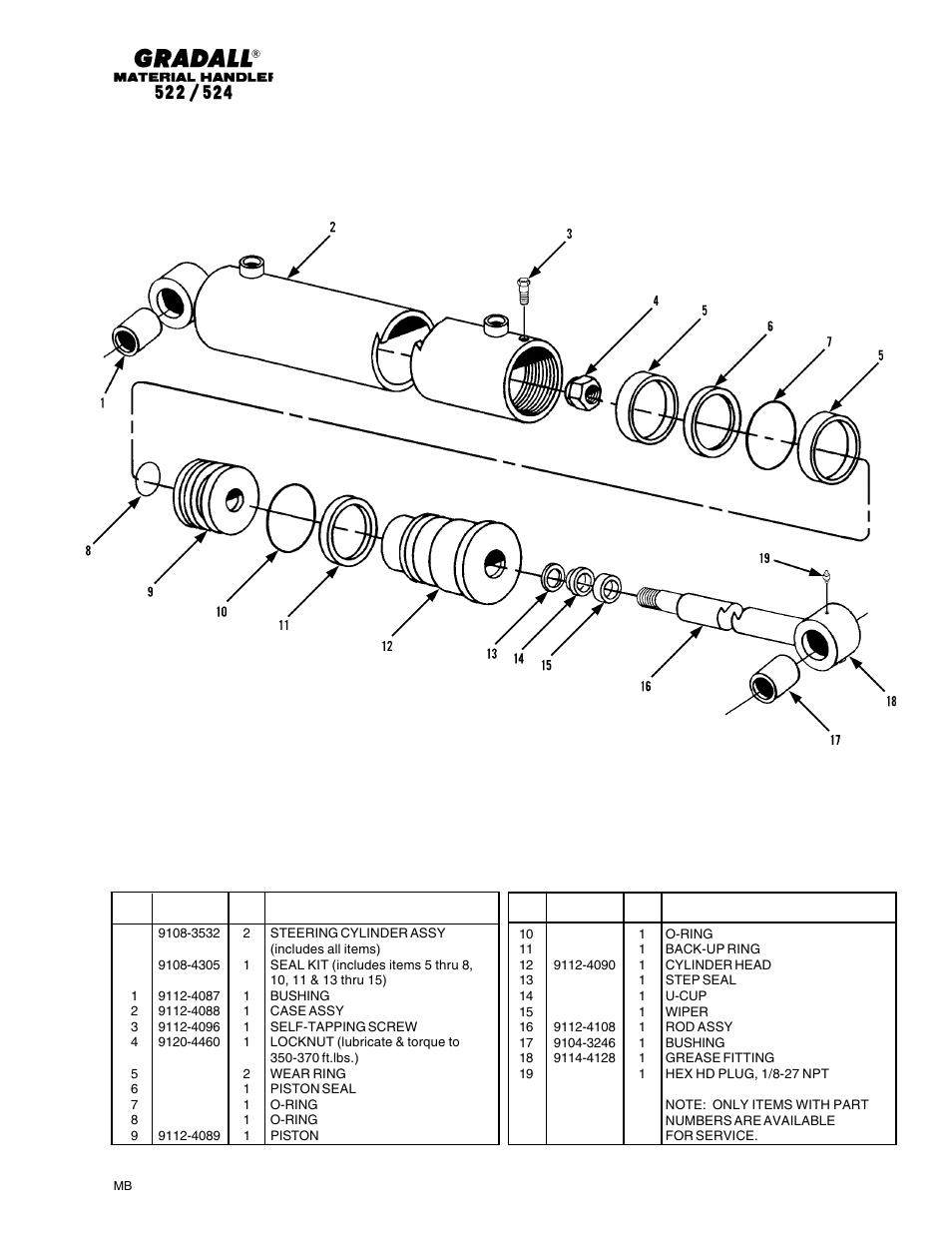 Gradall 524 Parts Manual User Manual | Page 167 / 312