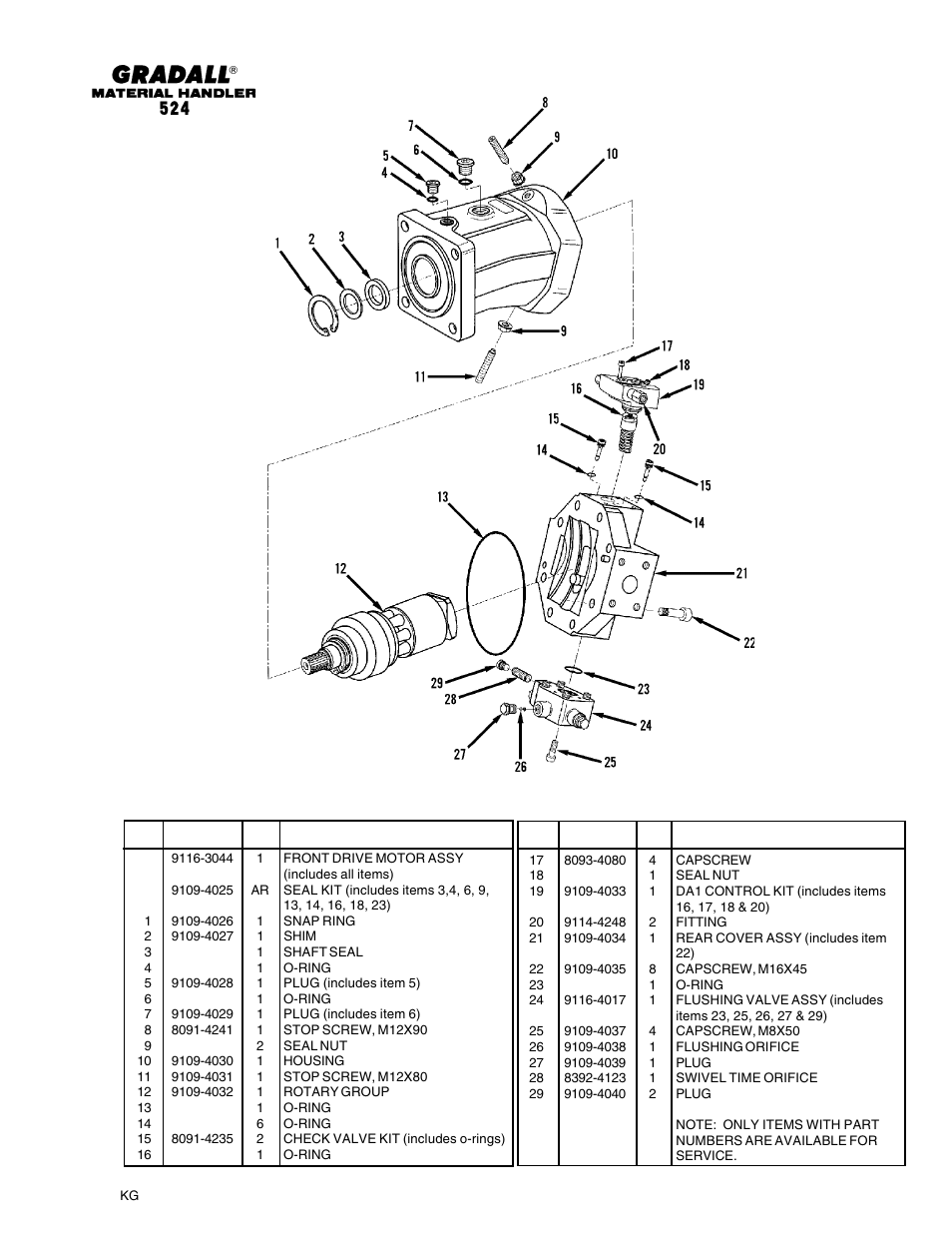 Gradall 524 Parts Manual User Manual | Page 189 / 312