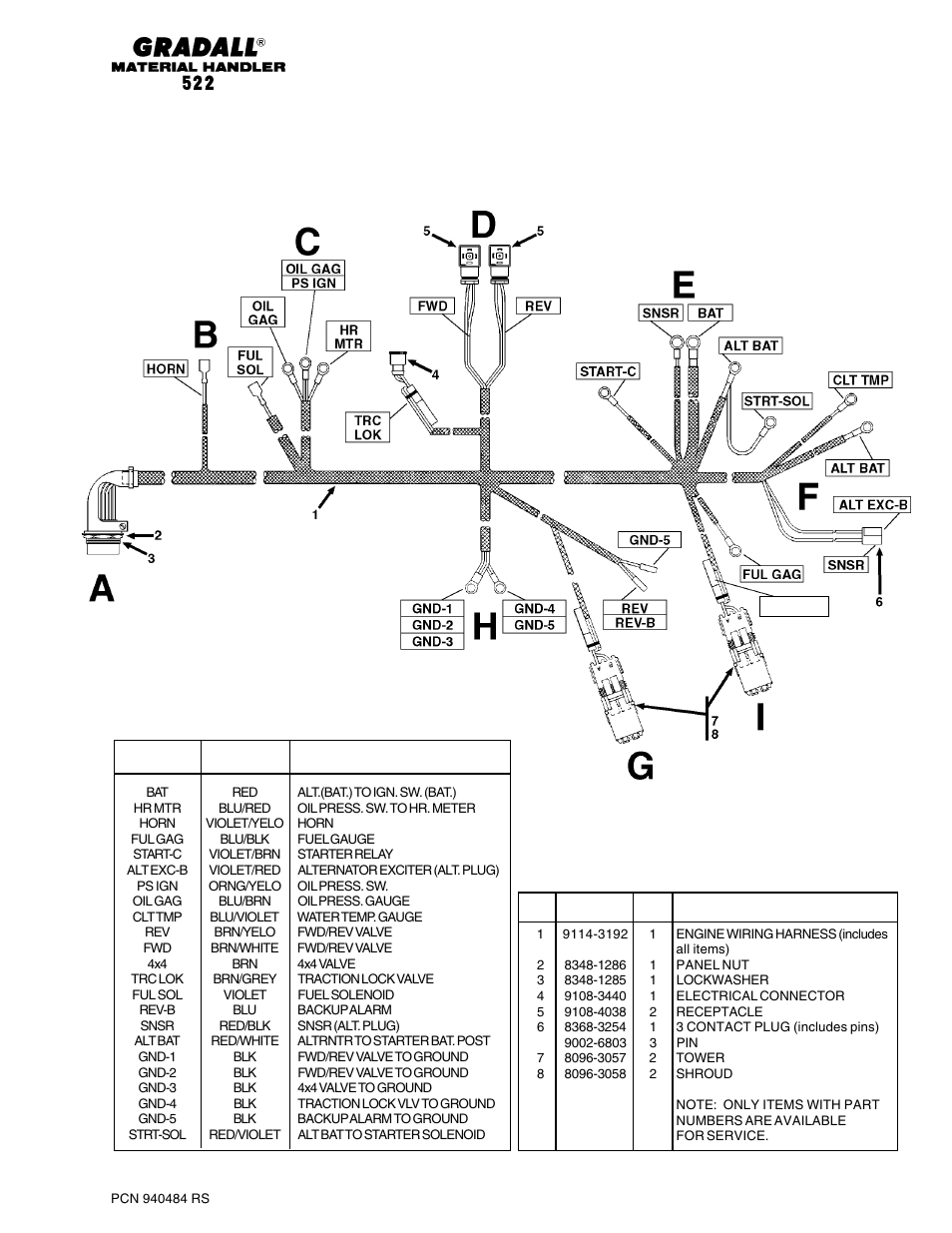 Gradall 524 Parts Manual User Manual | Page 201 / 312