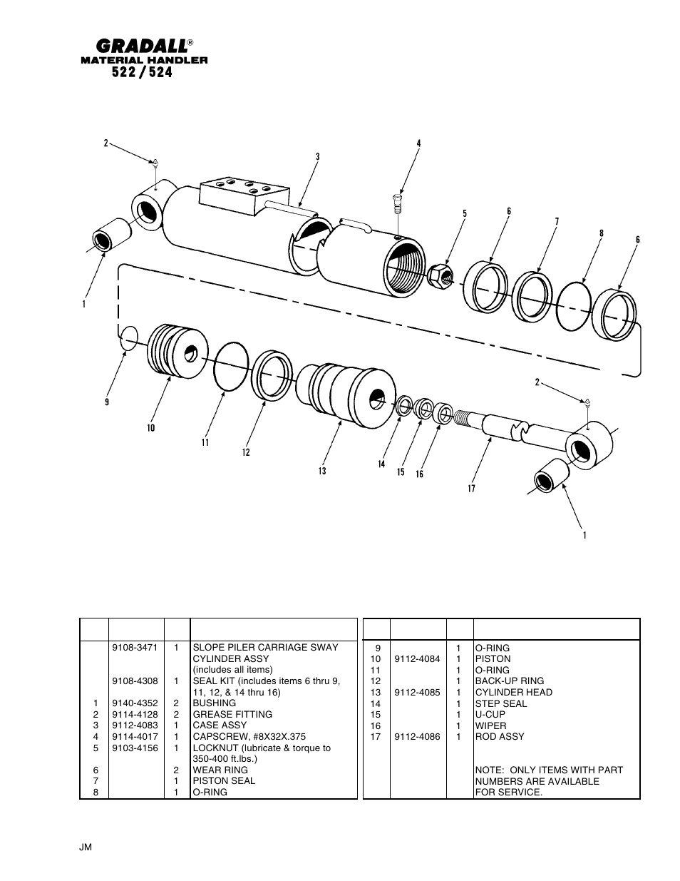 Gradall 524 Parts Manual User Manual | Page 268 / 312