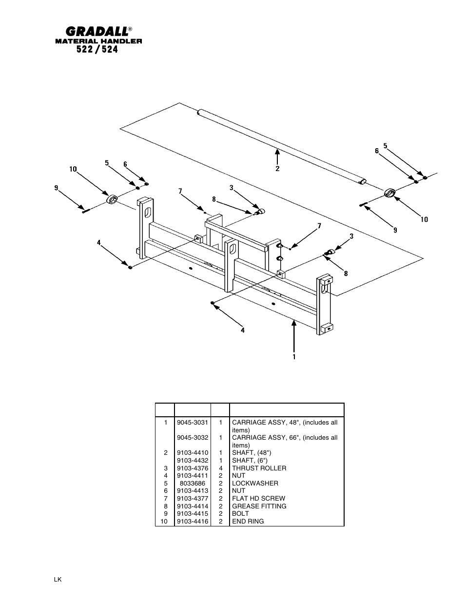 Gradall 524 Parts Manual User Manual | Page 308 / 312
