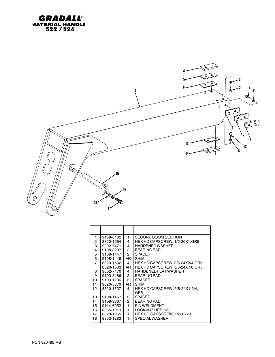 Gradall 524 Parts Manual User Manual | Page 43 / 312