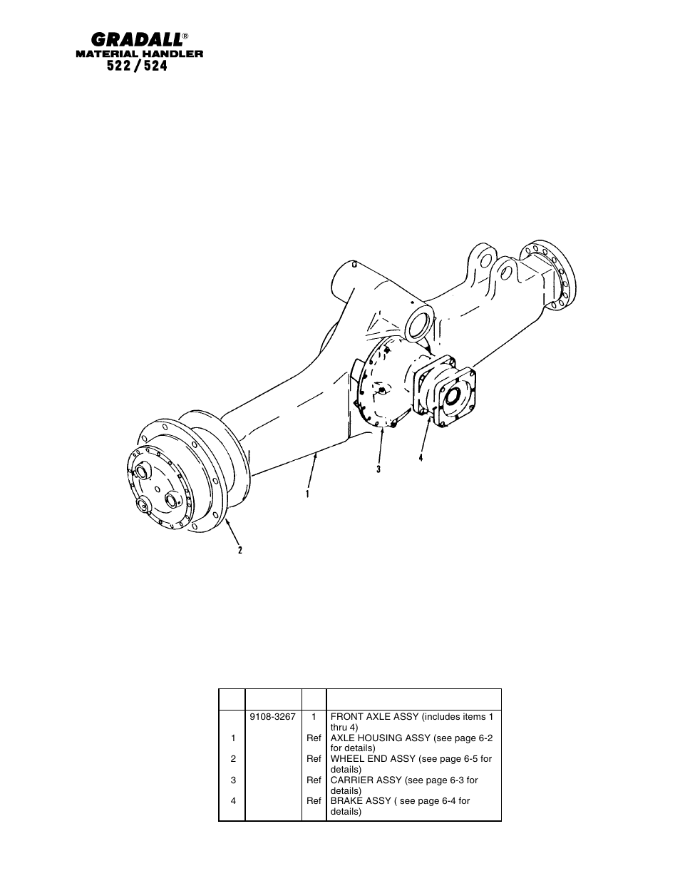 Section 6 drive train | Gradall 524 Parts Manual User Manual | Page 82 / 312