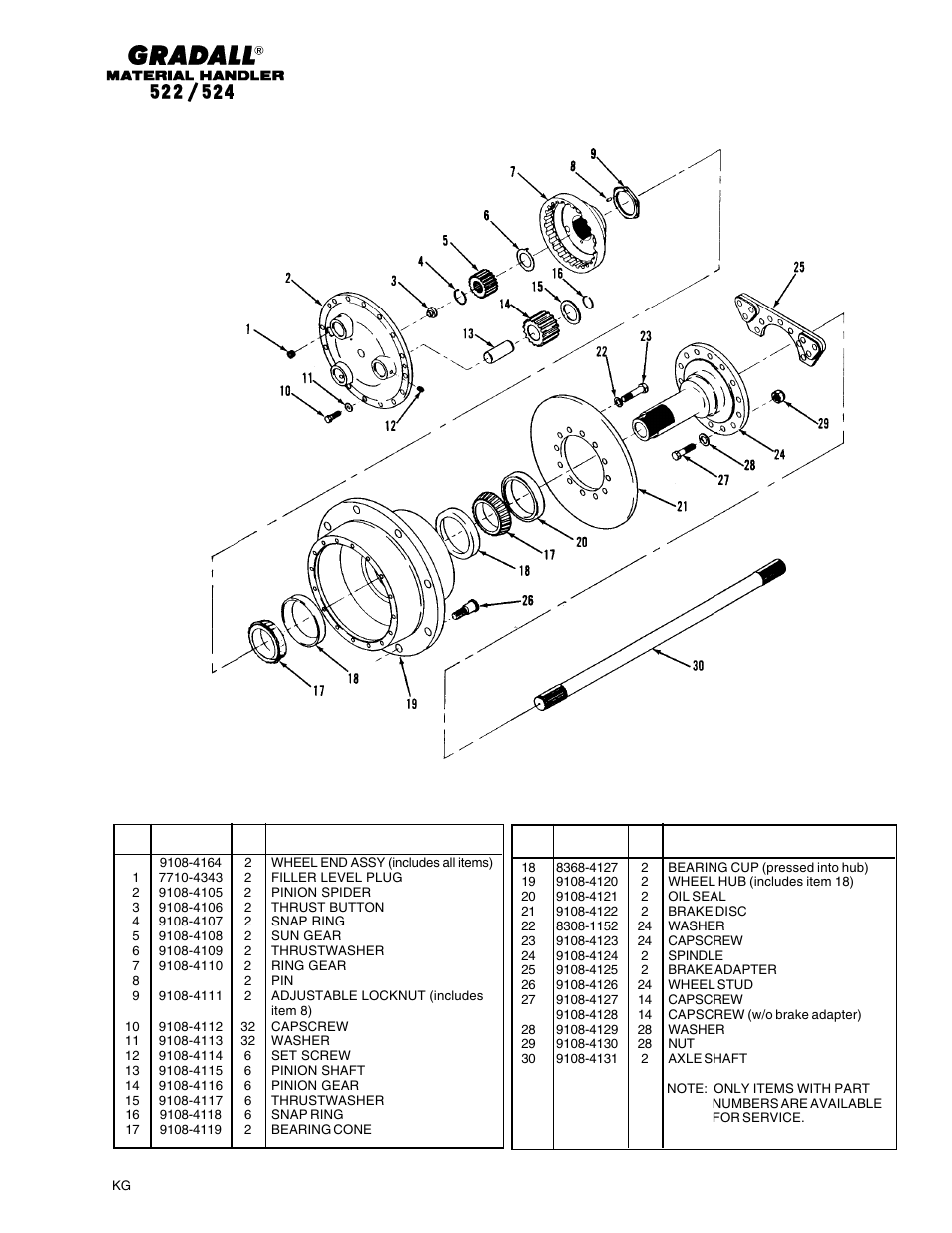 Gradall 524 Parts Manual User Manual | Page 92 / 312
