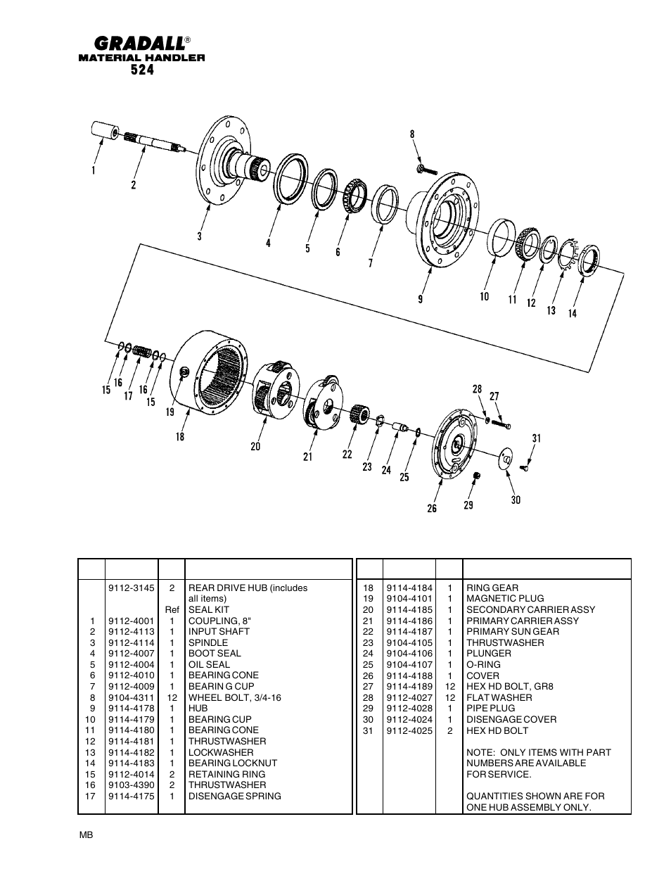 Gradall 524 Parts Manual User Manual | Page 96 / 312