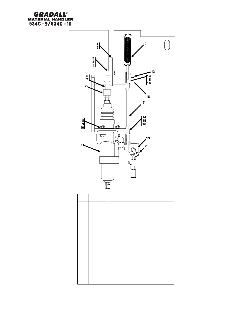 Controls brake & inching linkage | Gradall 534C-10 Parts Manual User Manual | Page 106 / 255