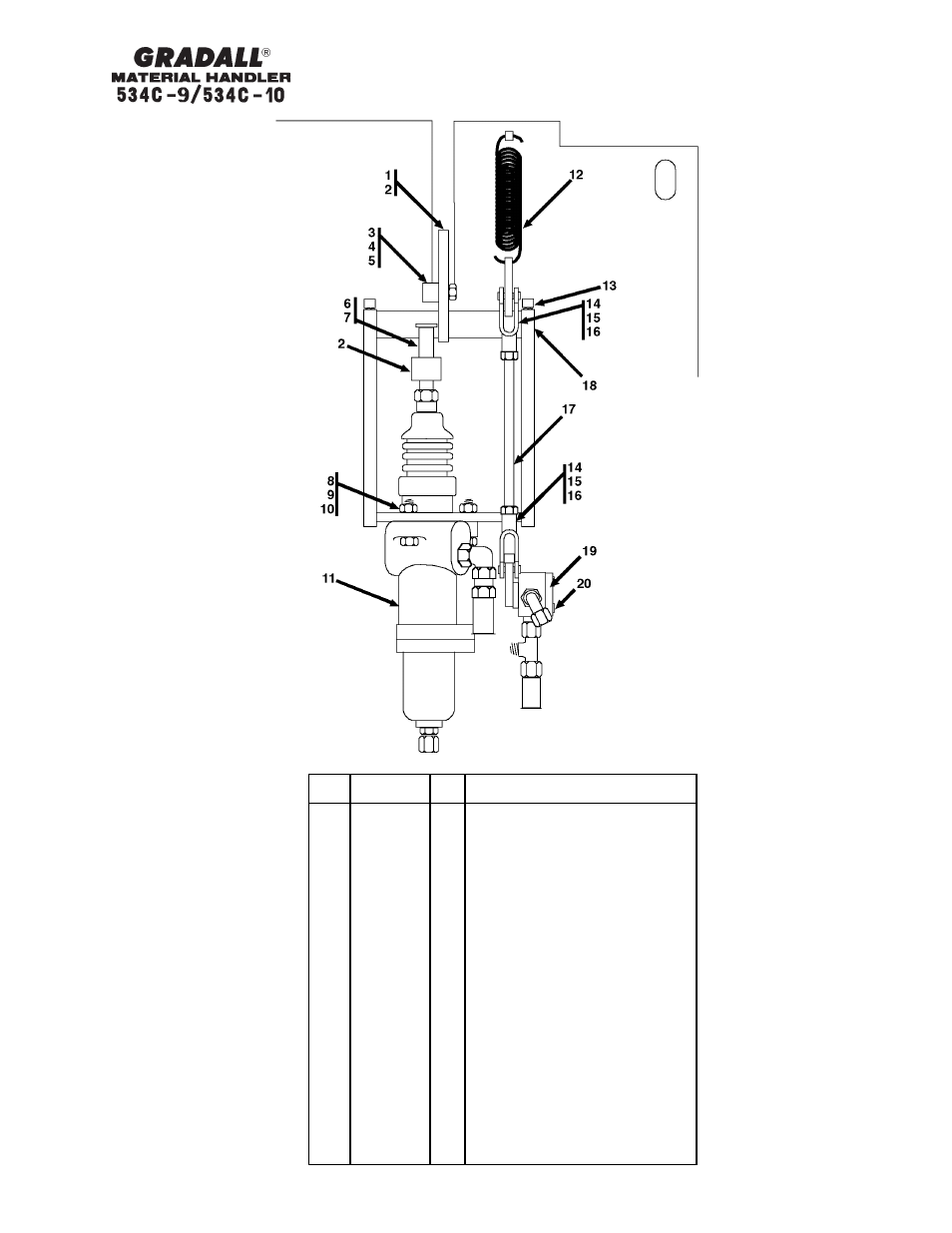 Controls brake & inching linkage | Gradall 534C-10 Parts Manual User Manual | Page 107 / 255