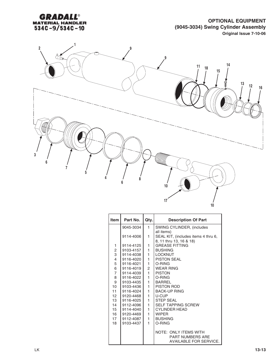 Gradall 534C-10 Parts Manual User Manual | Page 229 / 255