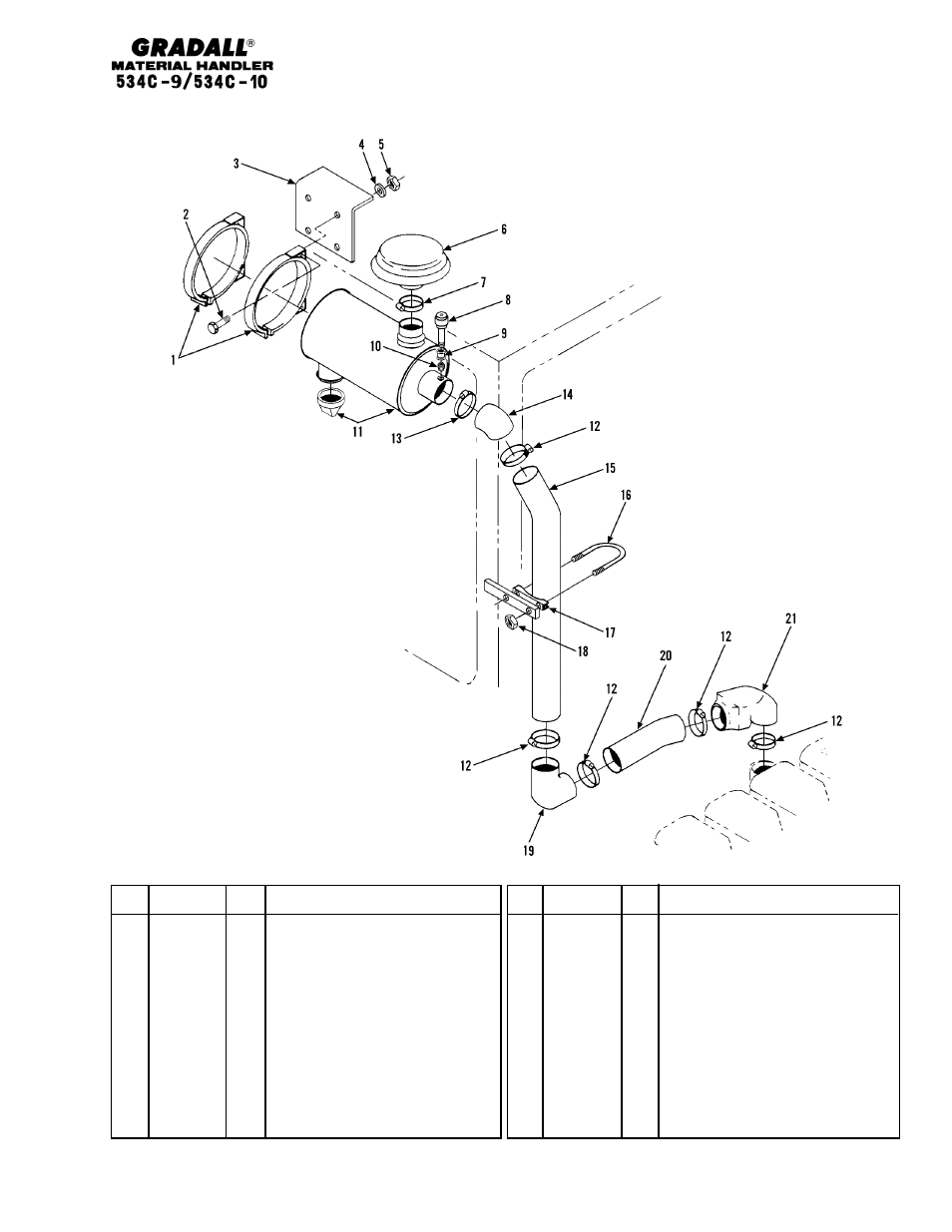 Engine & attaching parts air cleaner piping | Gradall 534C-10 Parts Manual User Manual | Page 83 / 255