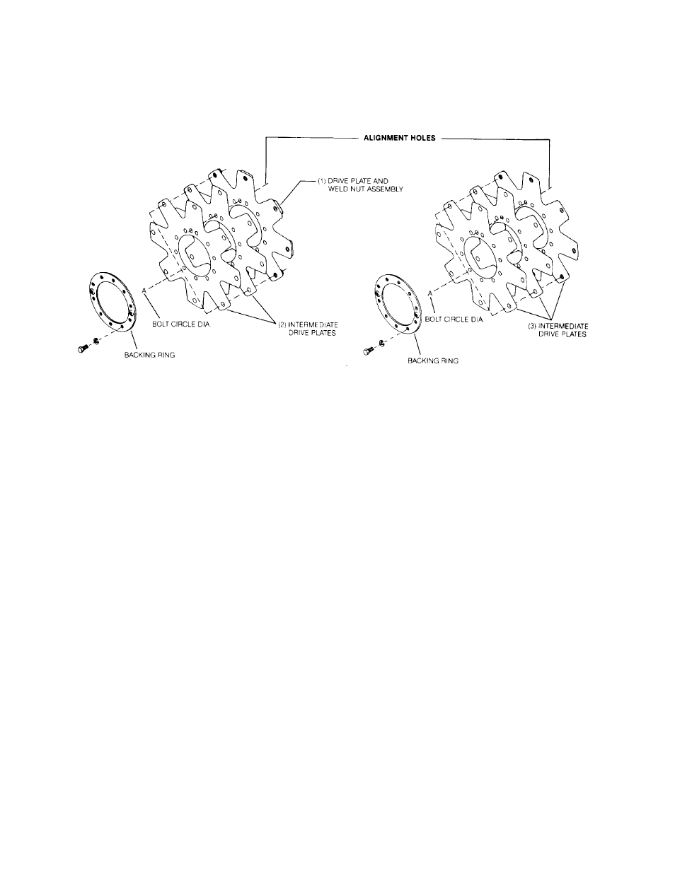 Drive plate installation | Gradall 534B (9020-7317) Service Manual User Manual | Page 204 / 244