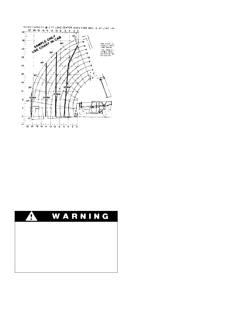 Rated capacity chart, Rated capacity chart general | Gradall 534B (9020-7317) Service Manual User Manual | Page 48 / 244