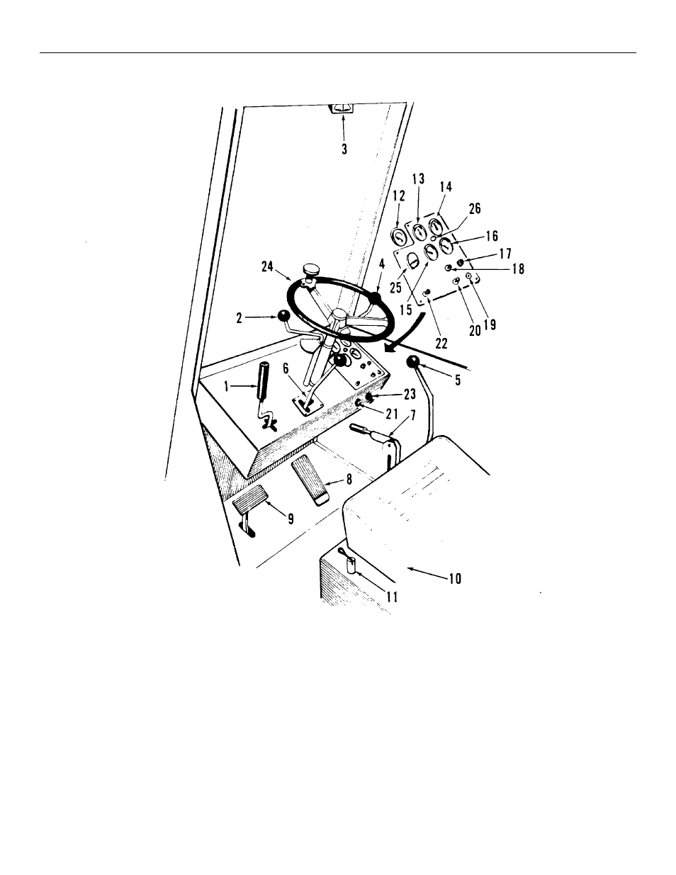 Cab controls and gages | Gradall 534B (9020-7317) Service Manual User Manual | Page 59 / 244