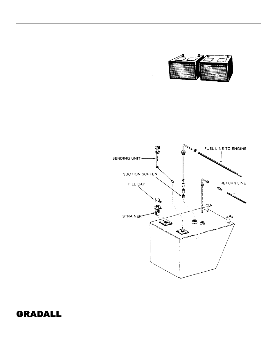 Electrical, Fuel tank, Grad | Grad gradall all all all all | Gradall 534B (9020-7317) Service Manual User Manual | Page 76 / 244