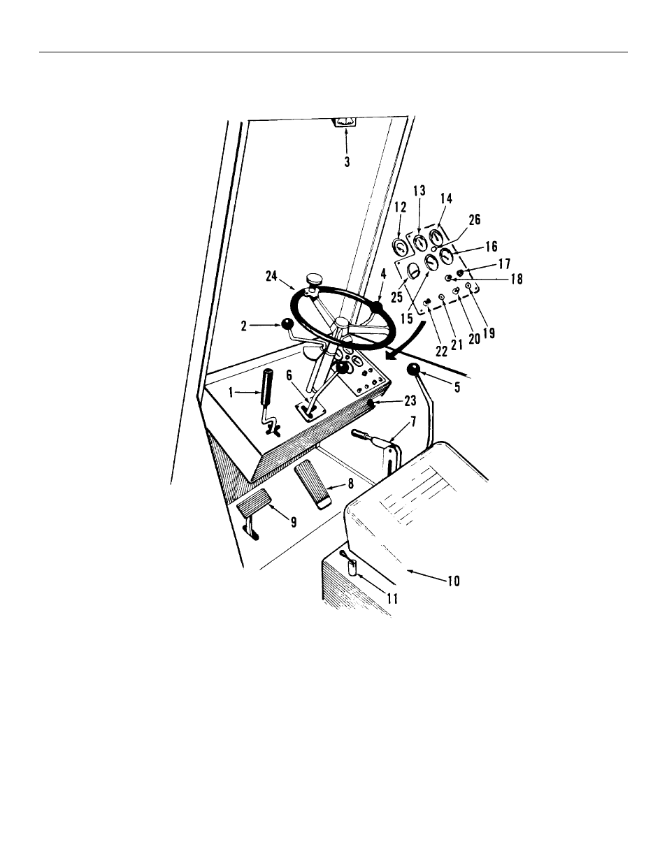Cab controls and gages | Gradall 534B (9020-7317) Service Manual User Manual | Page 79 / 244