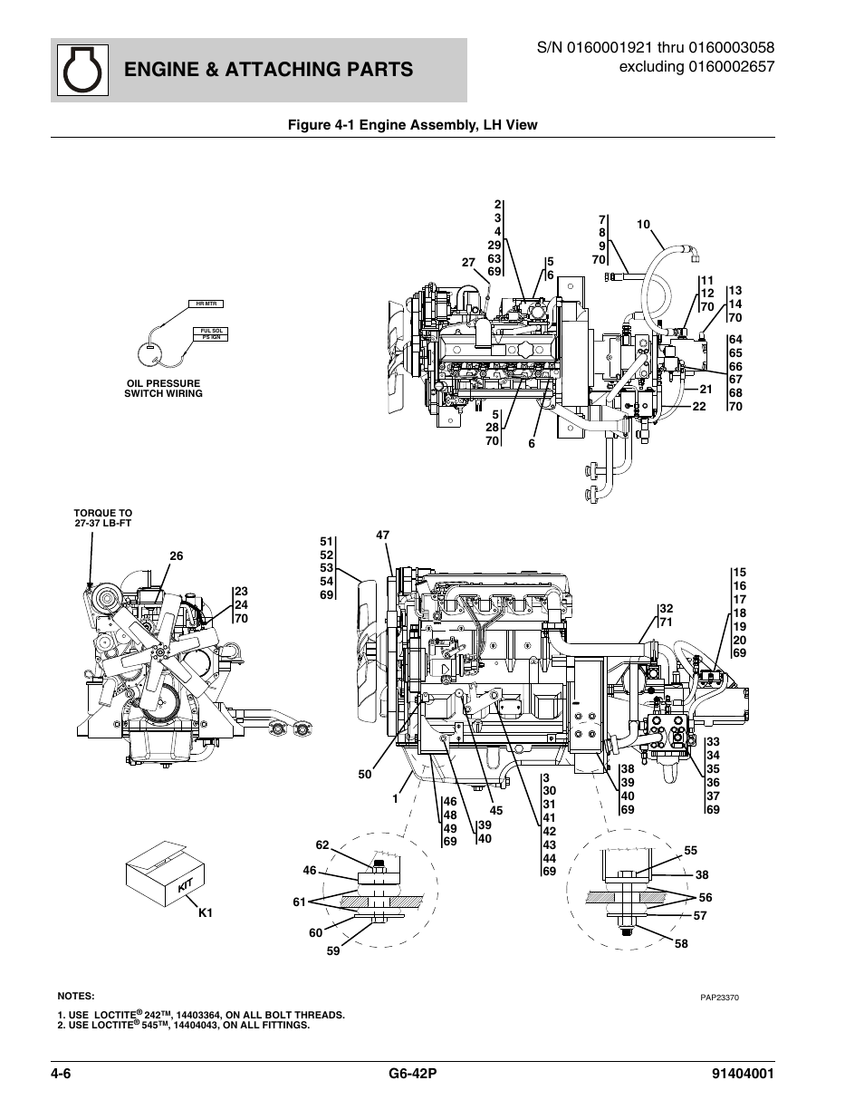 Engine & attaching parts | JLG G6-42P Parts Manual User Manual | Page 122 / 556