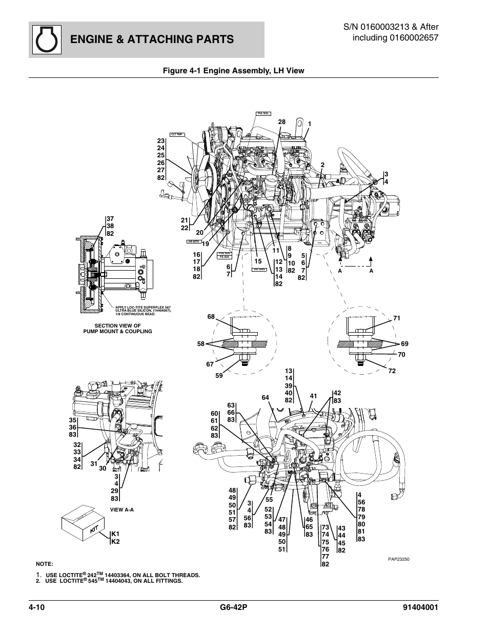 Engine & attaching parts | JLG G6-42P Parts Manual User Manual | Page 126 / 556