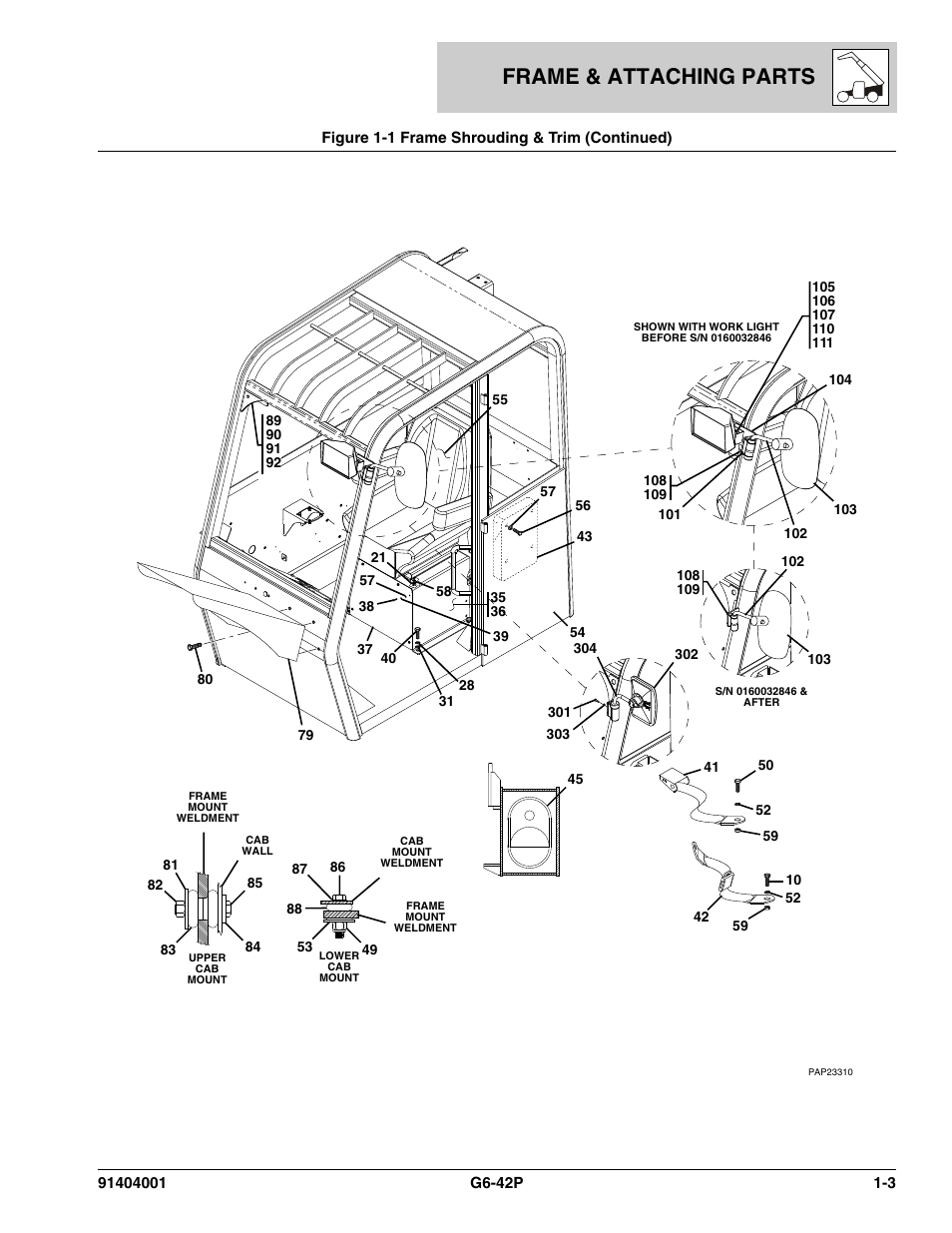 Frame & attaching parts | JLG G6-42P Parts Manual User Manual | Page 13 / 556