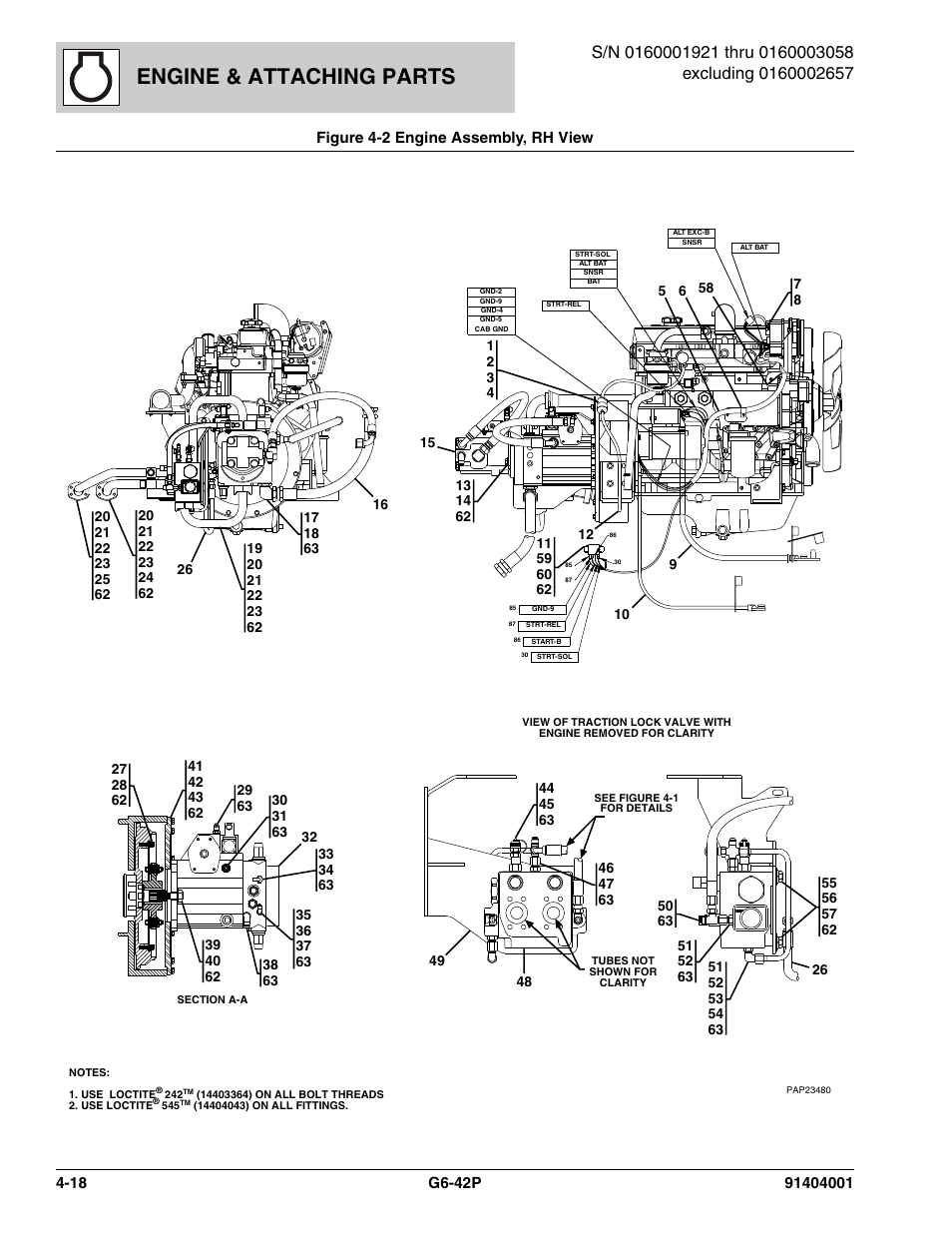 Engine & attaching parts | JLG G6-42P Parts Manual User Manual | Page 134 / 556