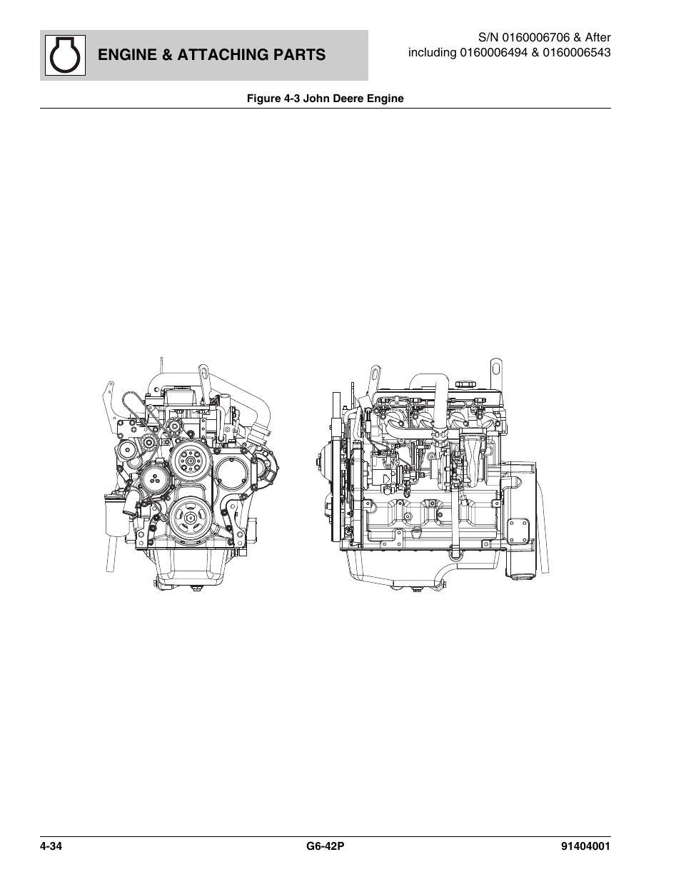 Engine & attaching parts | JLG G6-42P Parts Manual User Manual | Page 150 / 556