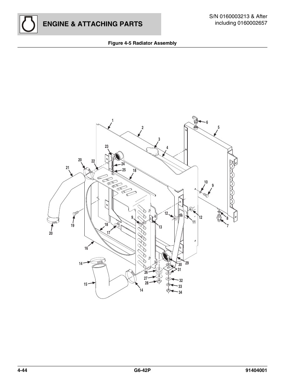 Engine & attaching parts | JLG G6-42P Parts Manual User Manual | Page 160 / 556
