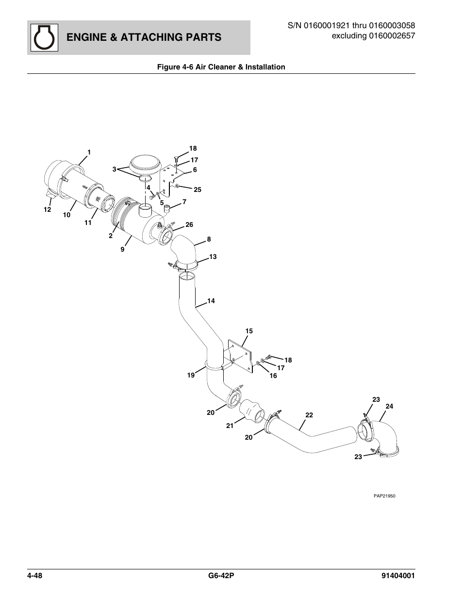 Engine & attaching parts | JLG G6-42P Parts Manual User Manual | Page 164 / 556