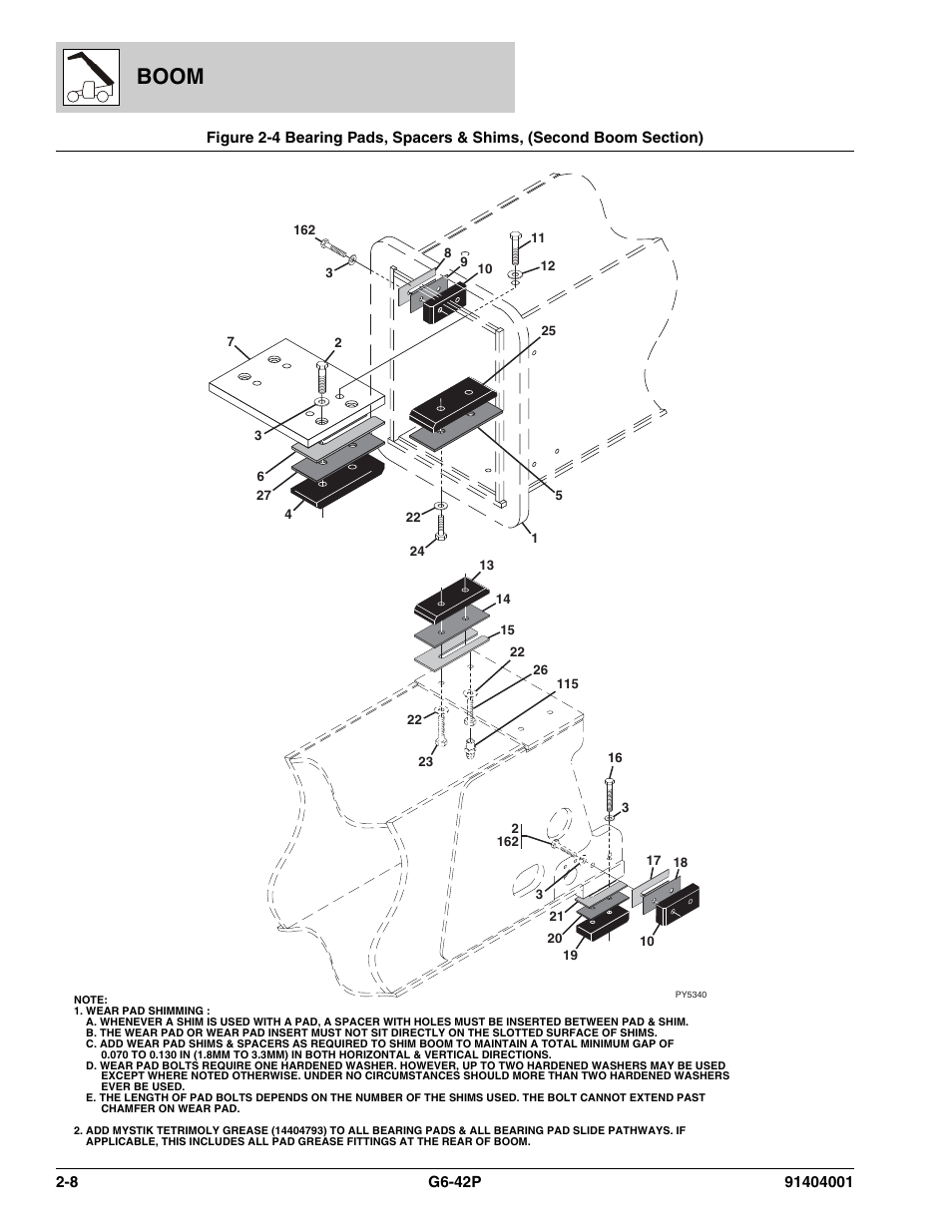 Boom | JLG G6-42P Parts Manual User Manual | Page 34 / 556