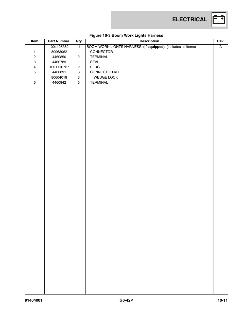 Electrical | JLG G6-42P Parts Manual User Manual | Page 373 / 556