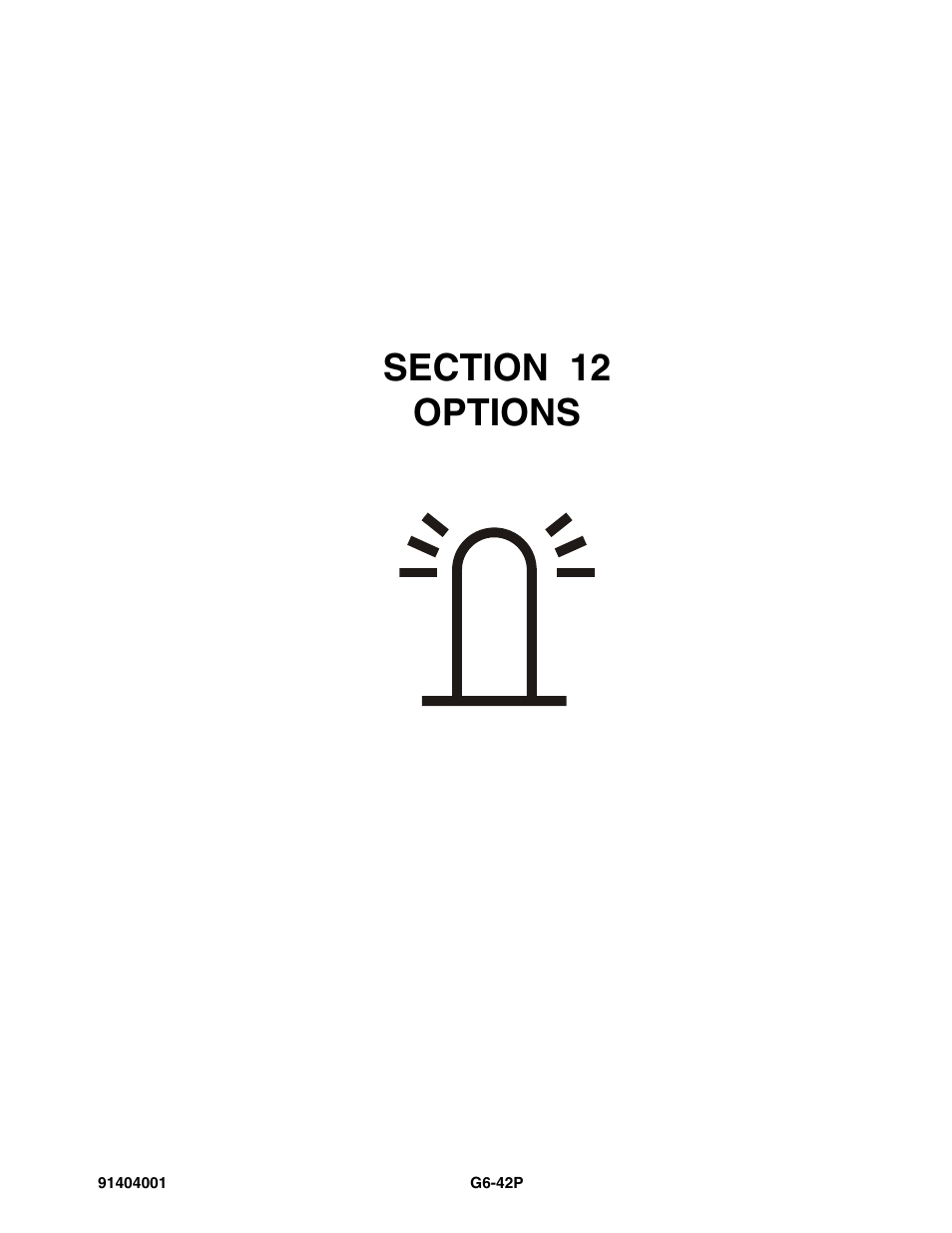 Section 12 options, Section 12, Options -1 | JLG G6-42P Parts Manual User Manual | Page 397 / 556