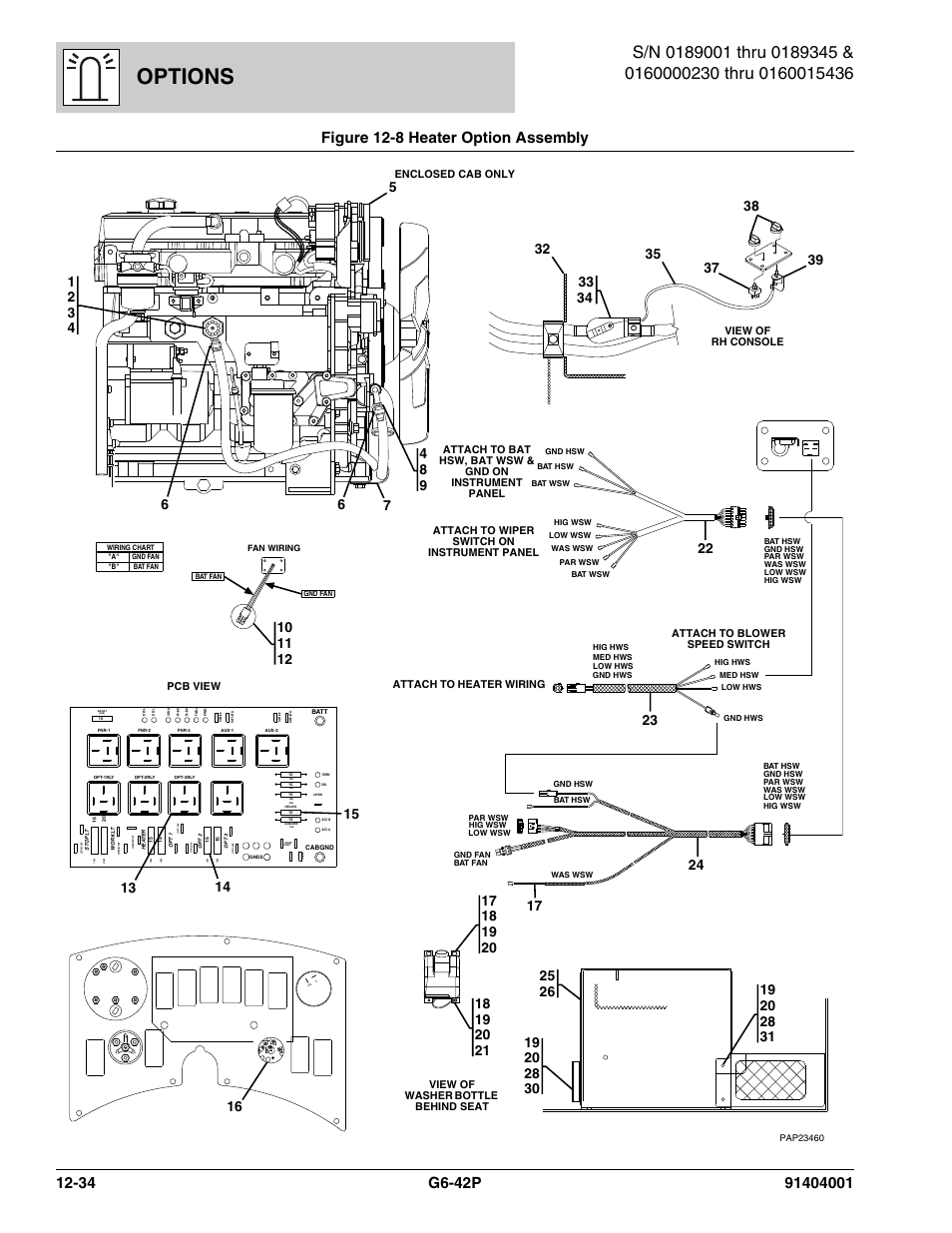 Figure 12-8 heater option assembly, Heater option assembly -34, Figure 12-8) | Options, Gr d | JLG G6-42P Parts Manual User Manual | Page 430 / 556