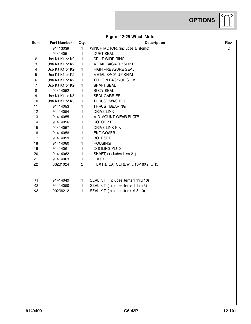 Options | JLG G6-42P Parts Manual User Manual | Page 497 / 556