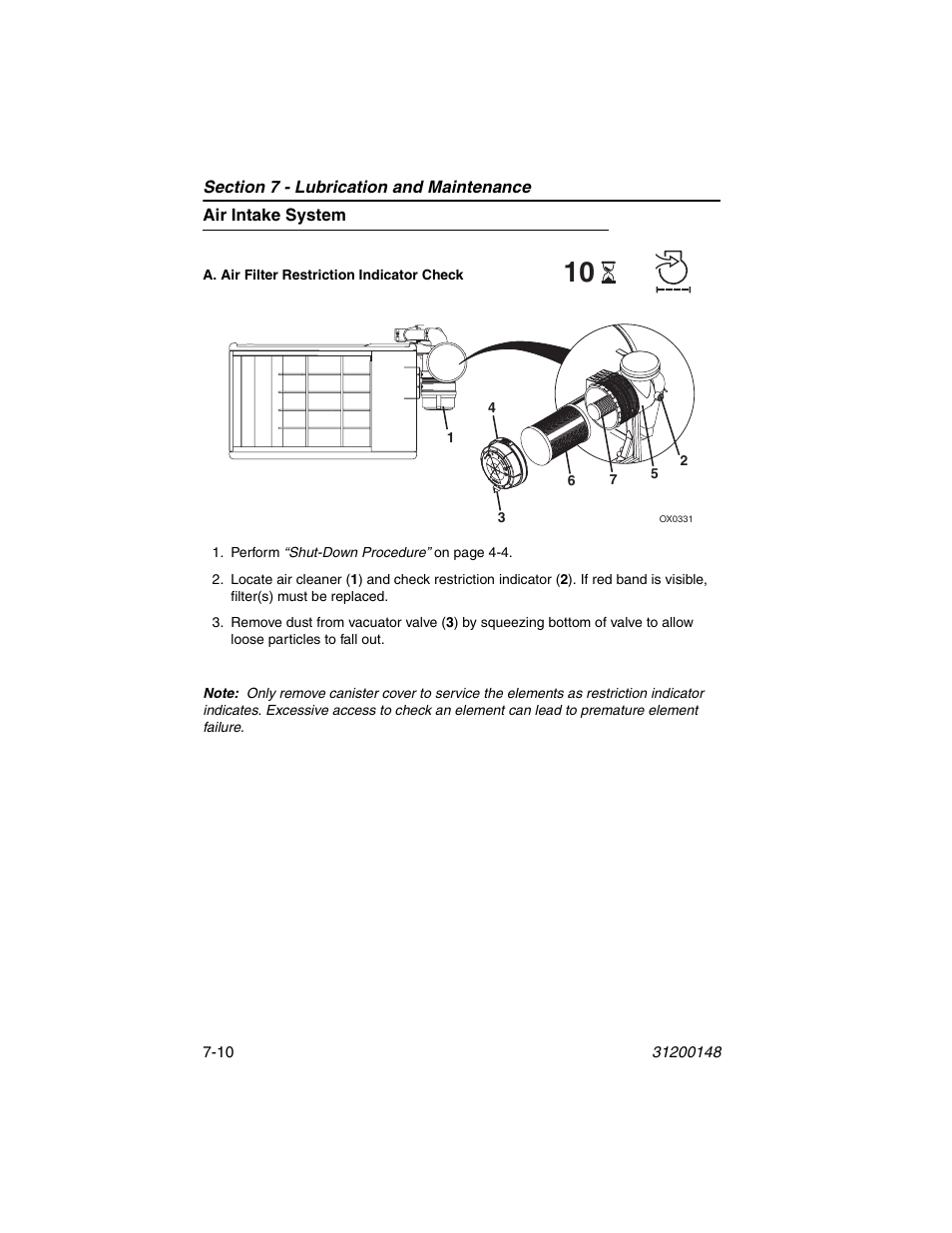 Air intake system, Air intake system -10 | JLG G6-42P Service Manual User Manual | Page 102 / 508