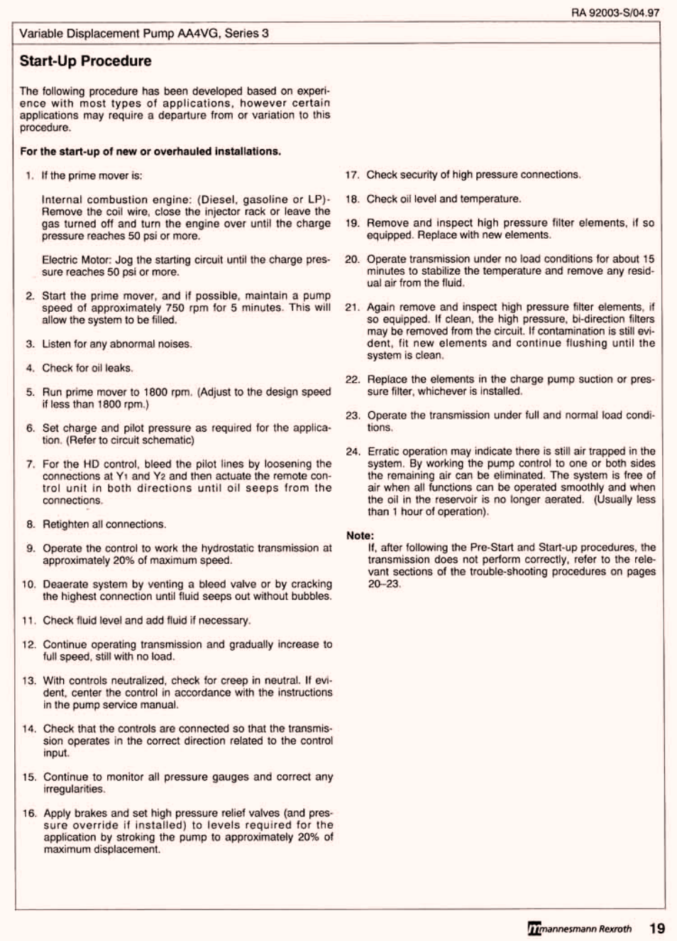 Start-up procedure | JLG G6-42P Service Manual User Manual | Page 459 / 508