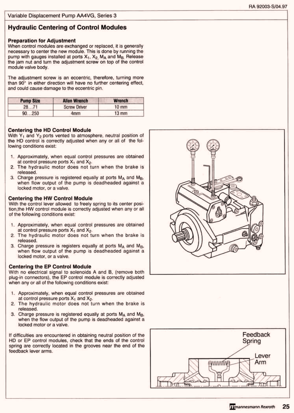 Hydraulic centering of control modules | JLG G6-42P Service Manual User Manual | Page 465 / 508