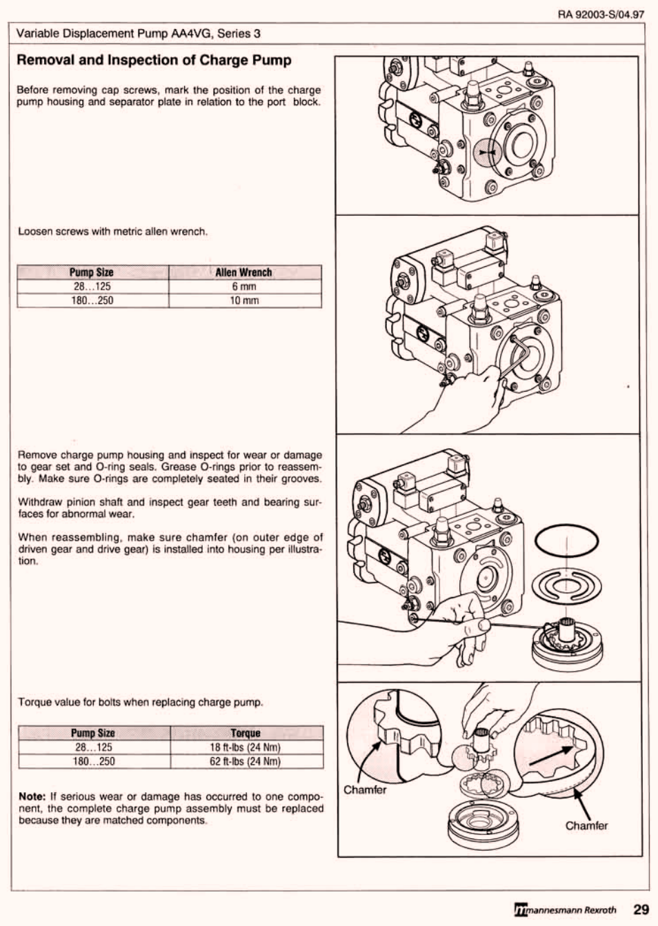 Removal & inspection of charge pump | JLG G6-42P Service Manual User Manual | Page 469 / 508