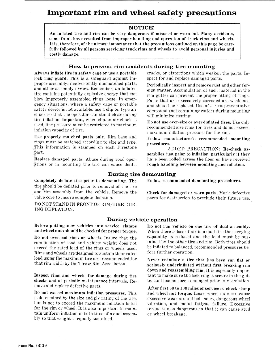 0009 rim & wheel safety manual | JLG G6-42P Service Manual User Manual | Page 481 / 508