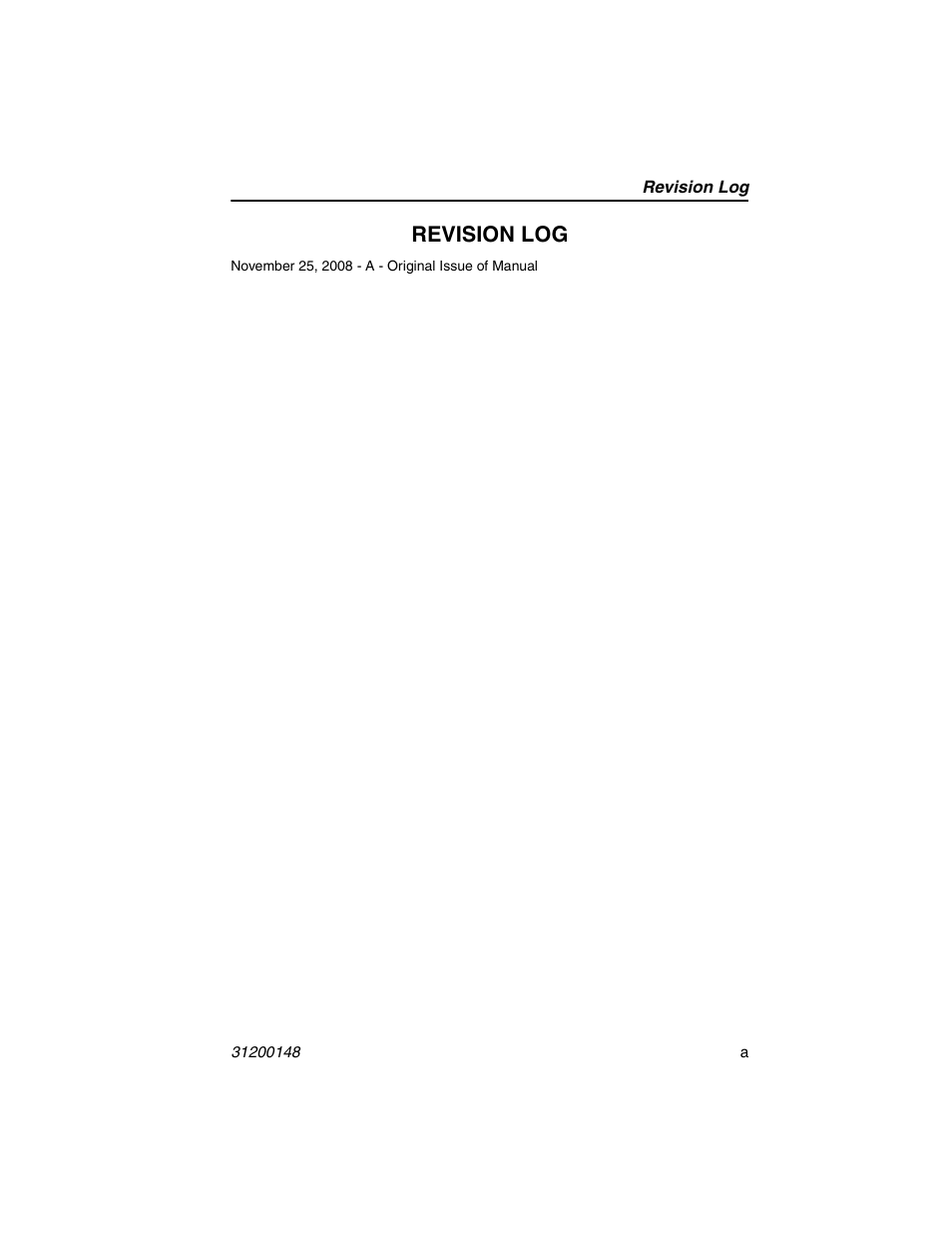 Revision log | JLG G6-42P Service Manual User Manual | Page 5 / 508