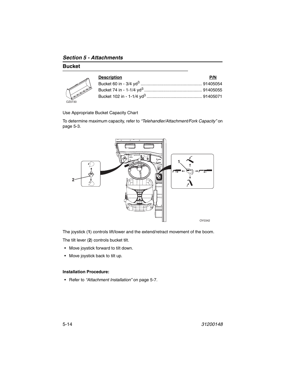 Bucket, Bucket -14 | JLG G6-42P Service Manual User Manual | Page 76 / 508