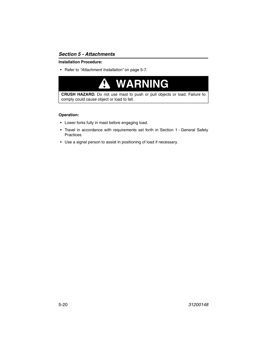 Warning | JLG G6-42P Service Manual User Manual | Page 82 / 508