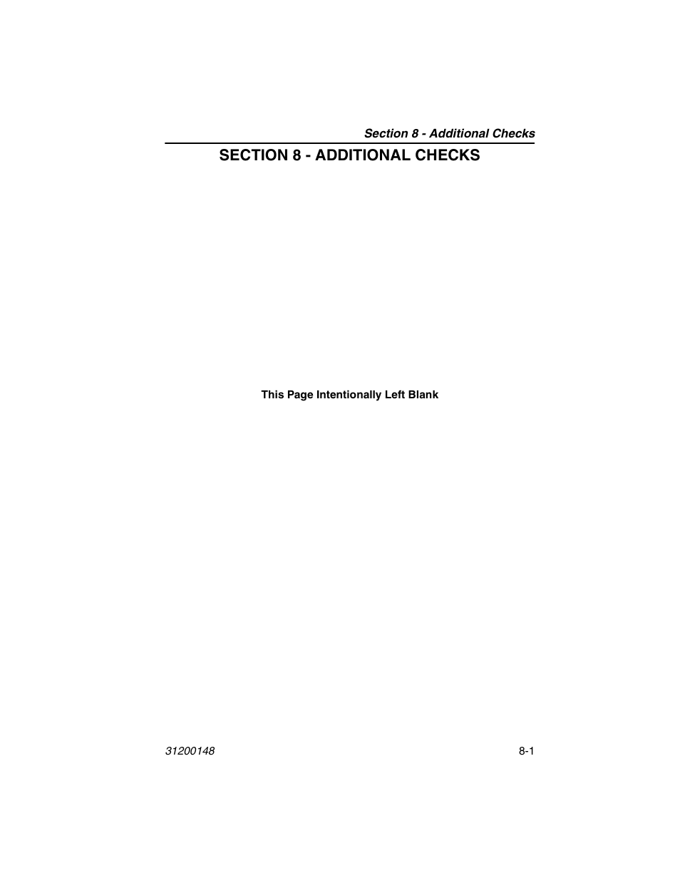Section 8 - additional checks | JLG G6-42P Operator Manual User Manual | Page 111 / 124