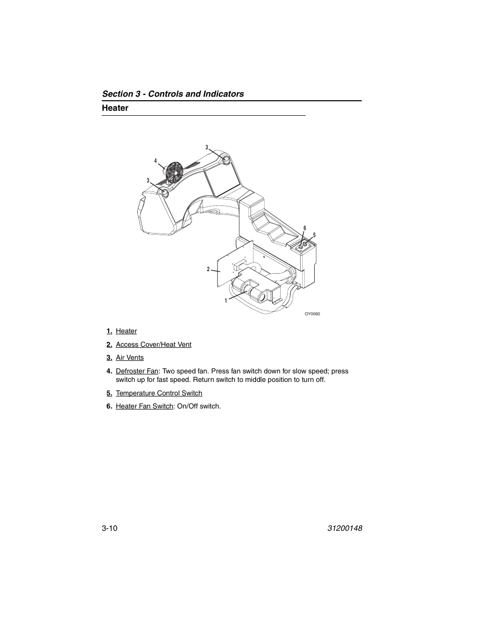 Heater, Heater -10 | JLG G6-42P Operator Manual User Manual | Page 44 / 124
