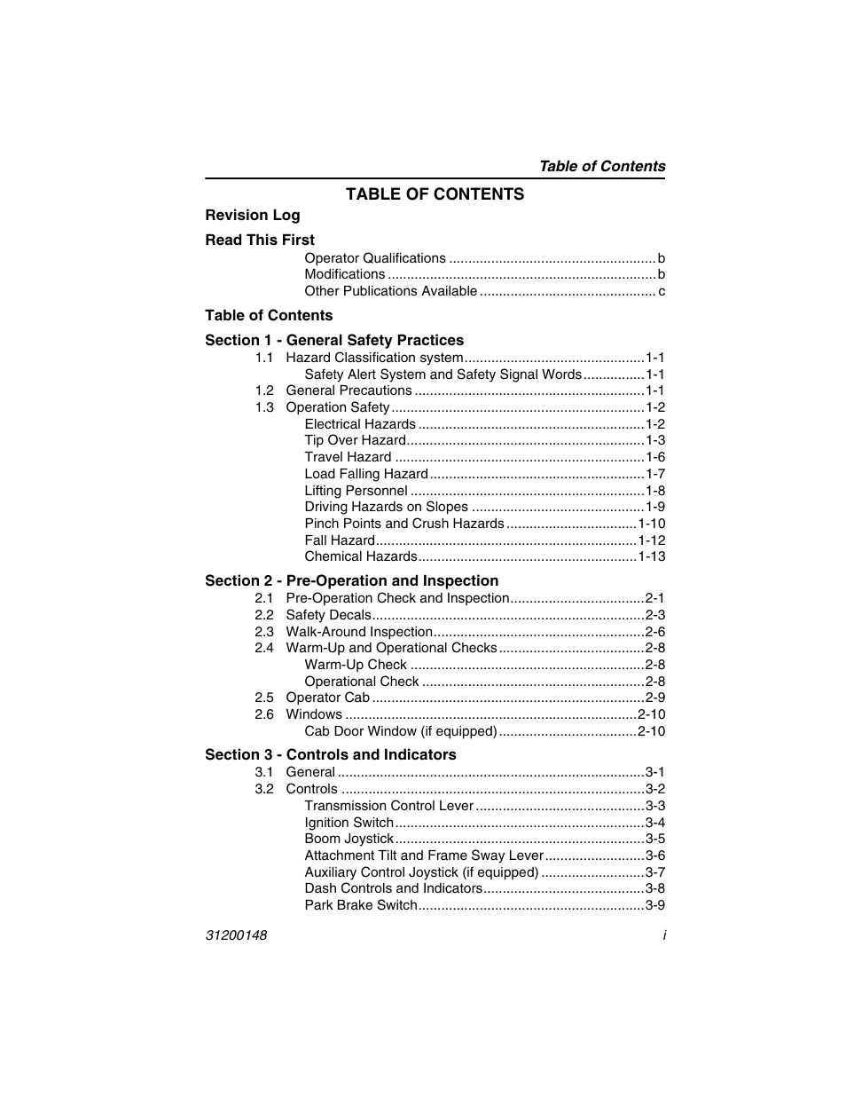 JLG G6-42P Operator Manual User Manual | Page 7 / 124