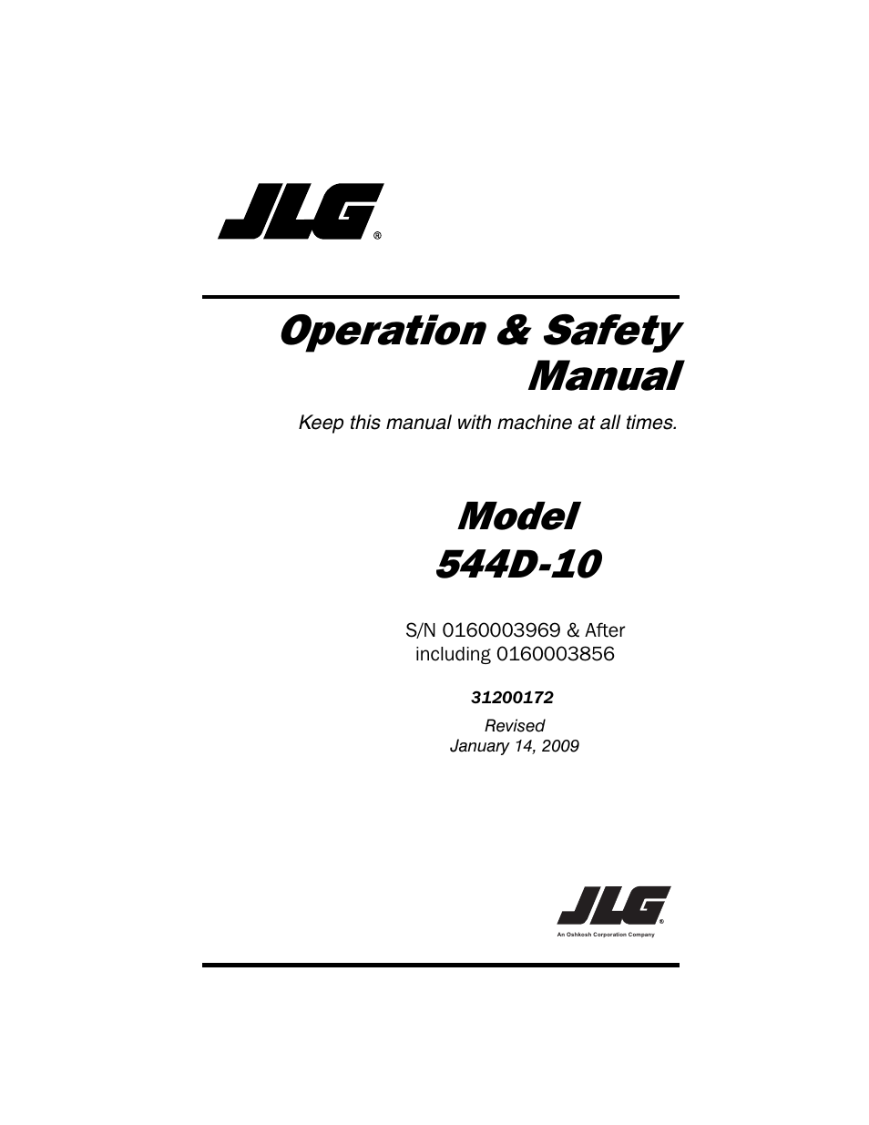 JLG 544D-10 Operator Manual User Manual | 142 pages